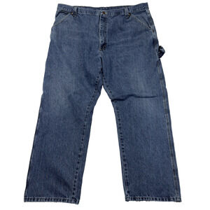 Wrangler Carpenter Jeans Mens 42x30 Utility Workwear Hammer Loop Tool Pockets